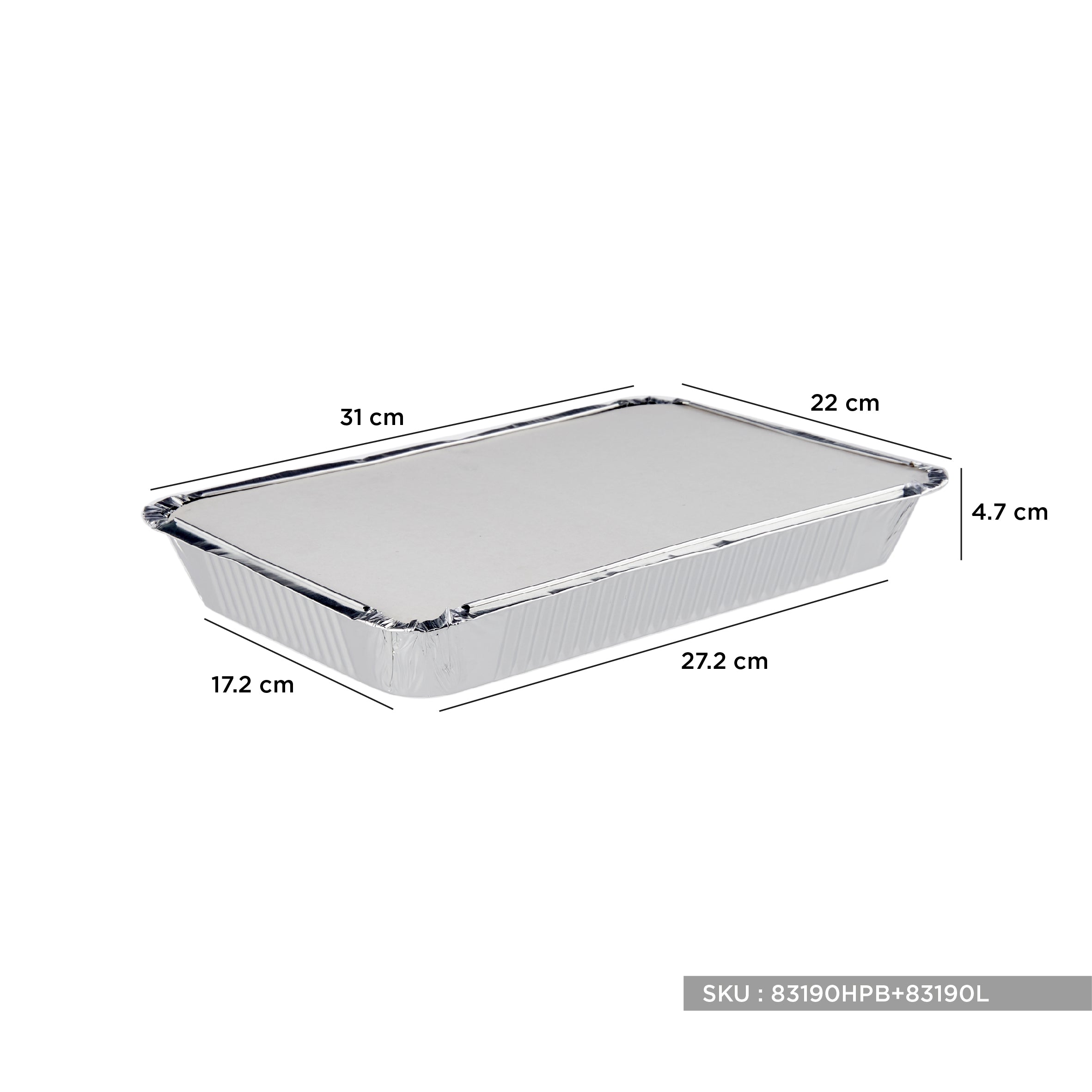 83190 Aluminum take-out container with lid - Hotpack Global