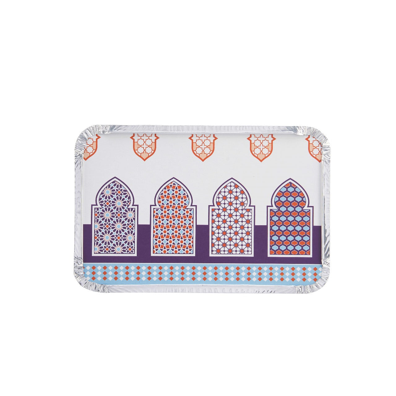 Aluminium Container Base with Ramadan Theme Lid 210x140x38mm (Economy) - hotpackwebstore.com
