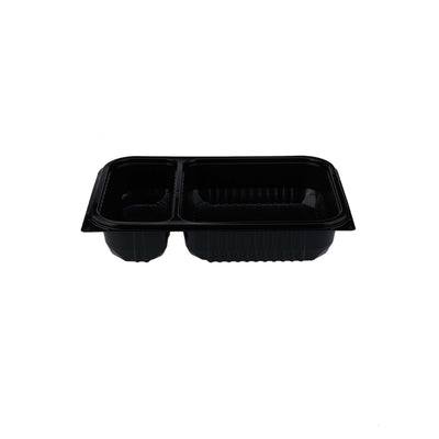 Black Microwave Container 2 Compartment