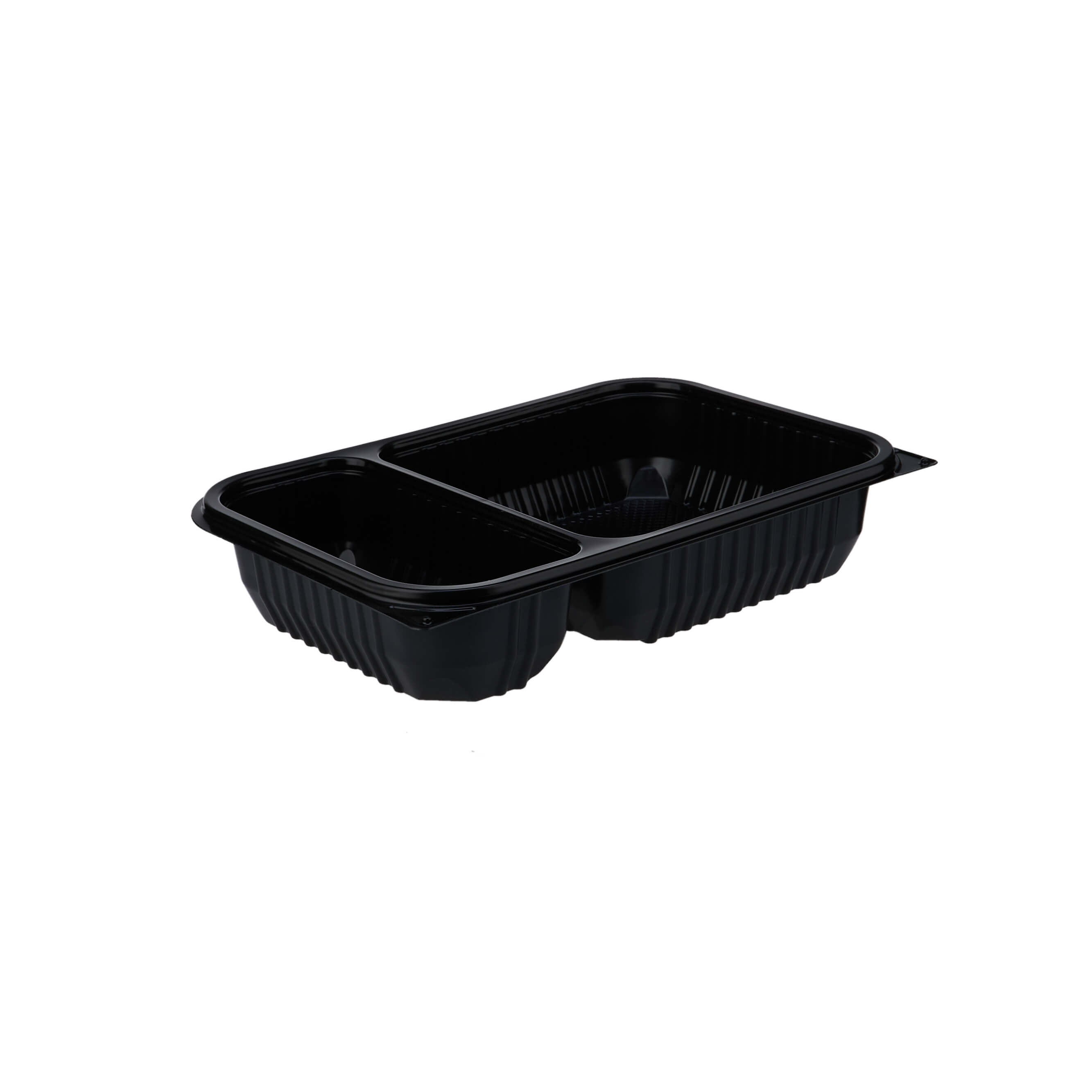 Black Microwave Container 2 Compartment
