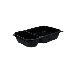 Black Microwave Container 2 Compartment