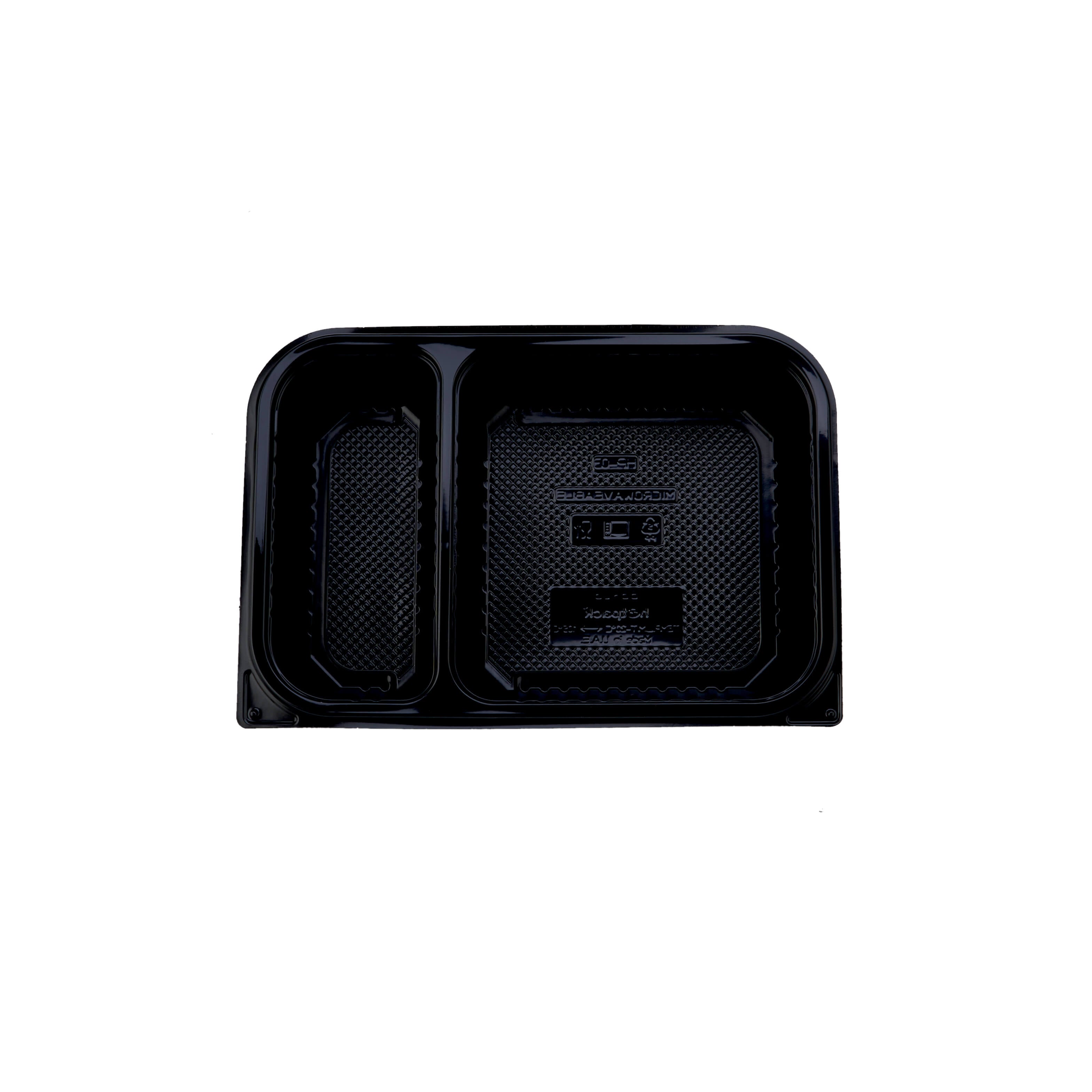 Black Microwave Container 2 Compartment