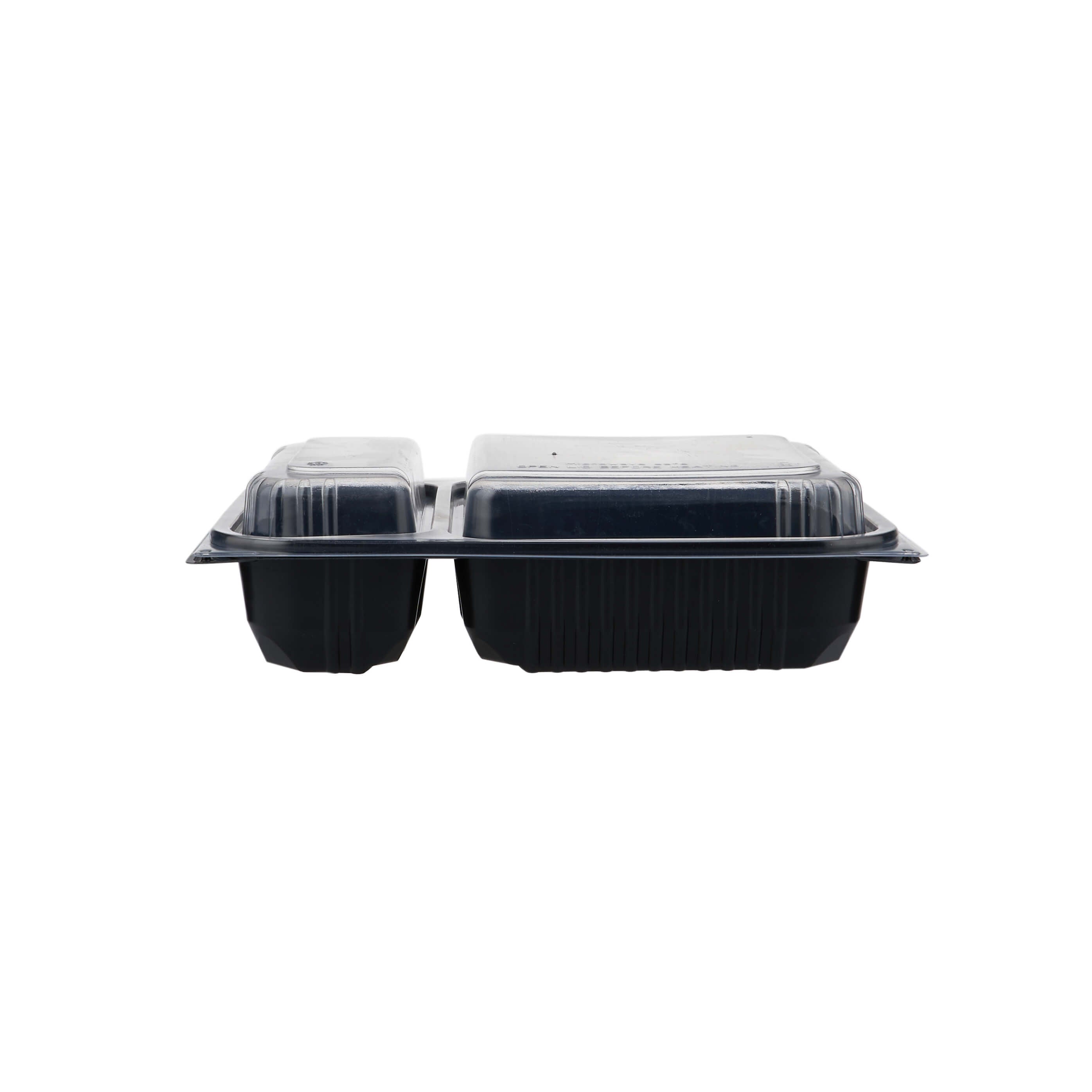 Black Microwave Container 2 Compartment