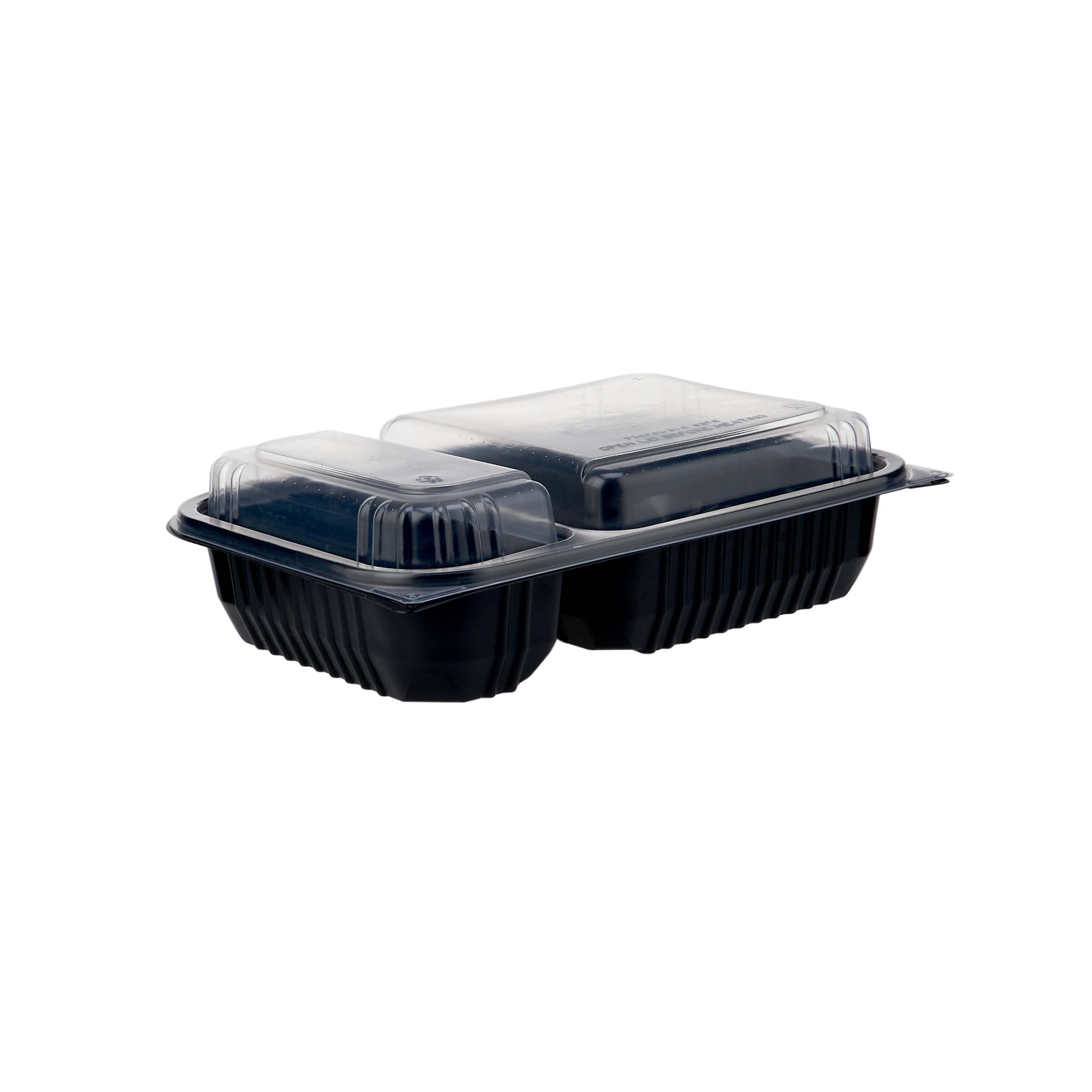 Black Microwave Container 2 Compartment