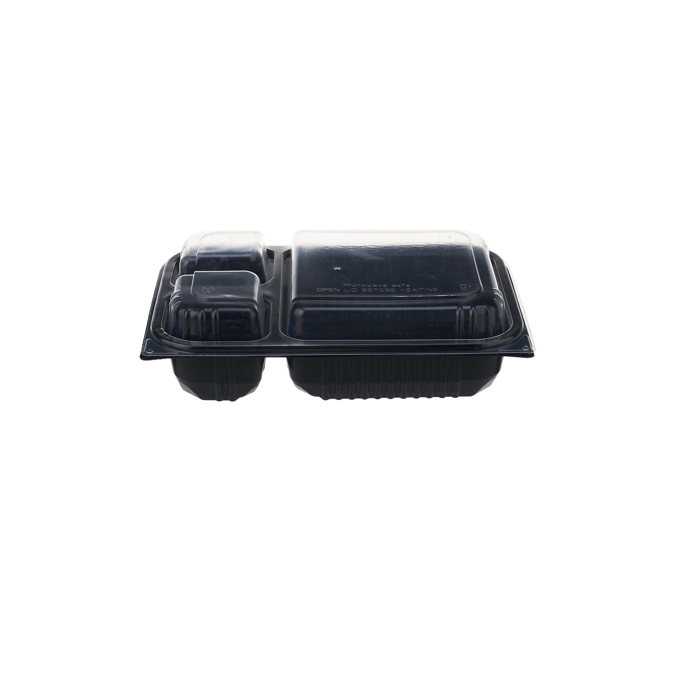 Black Microwave Container 3 Compartment