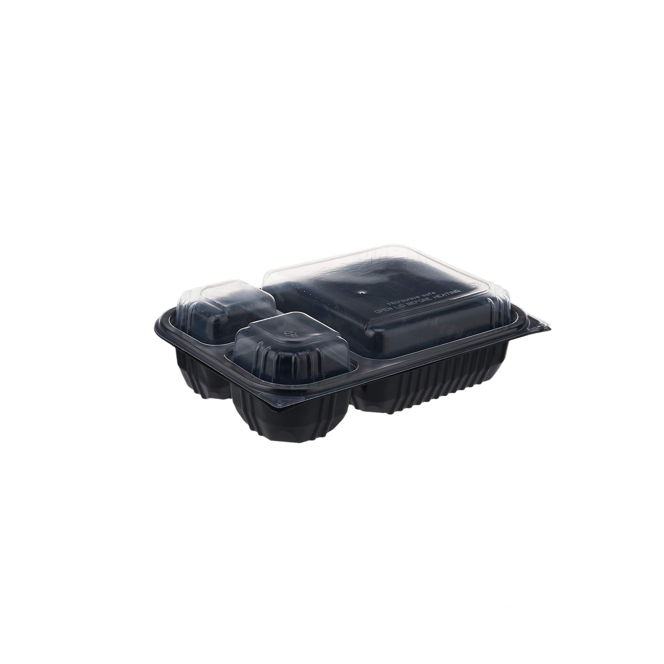 Black Microwave Container 3 Compartment