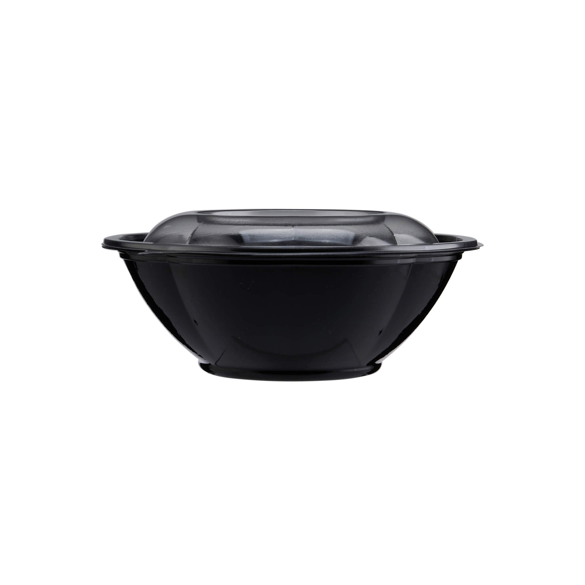 TKN Black Base with Clear Lid Plastic Bowl - Maple Trade Corporation