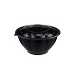 Black Base Round Salad Bowl With Clear Lid - hotpackwebstore.com