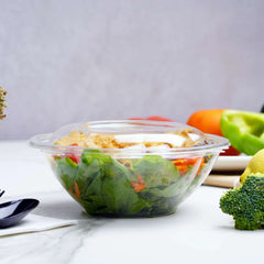 وعاء سلطة شفاف مع غطاء