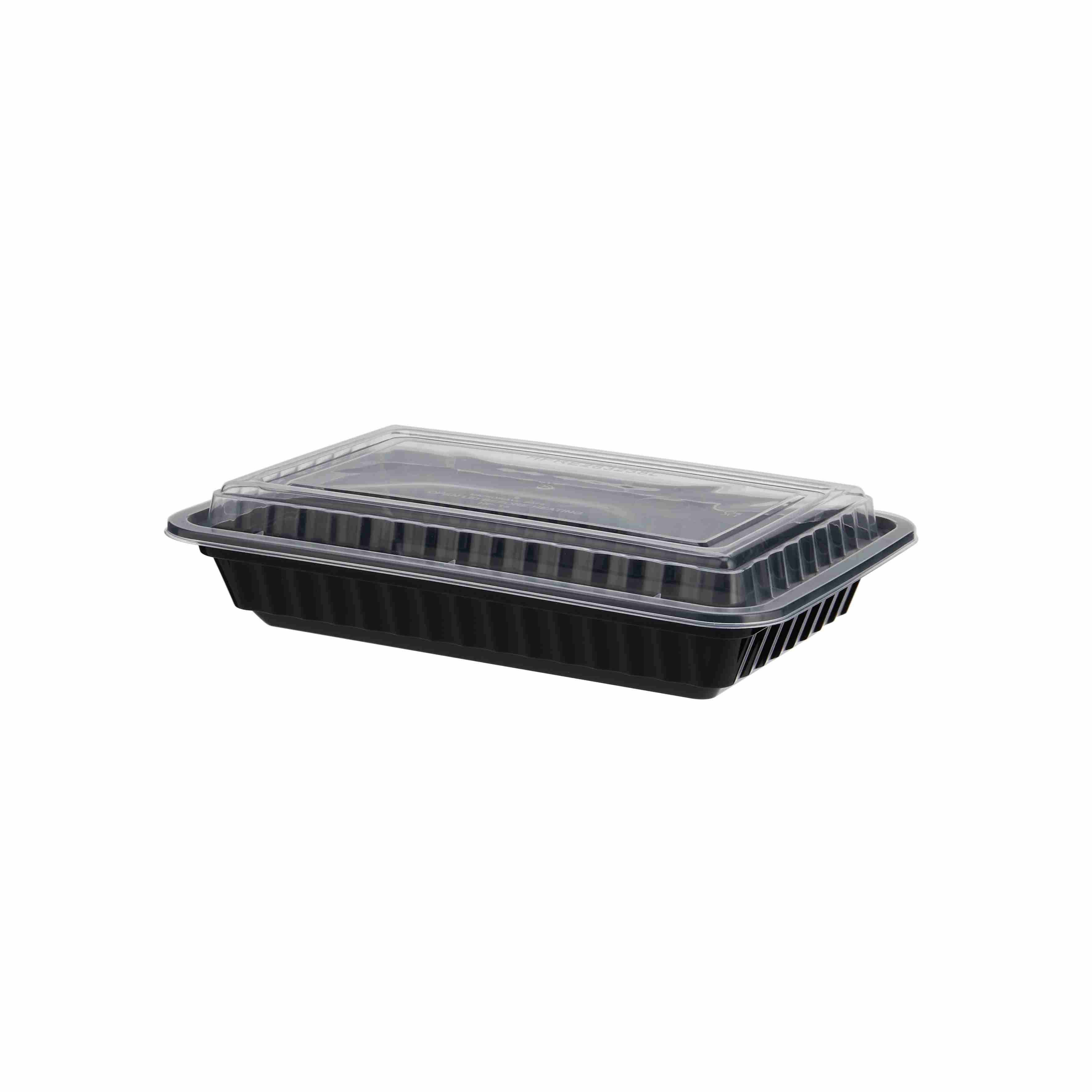 Black Base Heavy Duty Rectangular Container 28 oz | 300 Pieces - hotpackwebstore.com