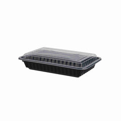 Black Base Heavy Duty Rectangular Container 28 oz | 300 Pieces - hotpackwebstore.com