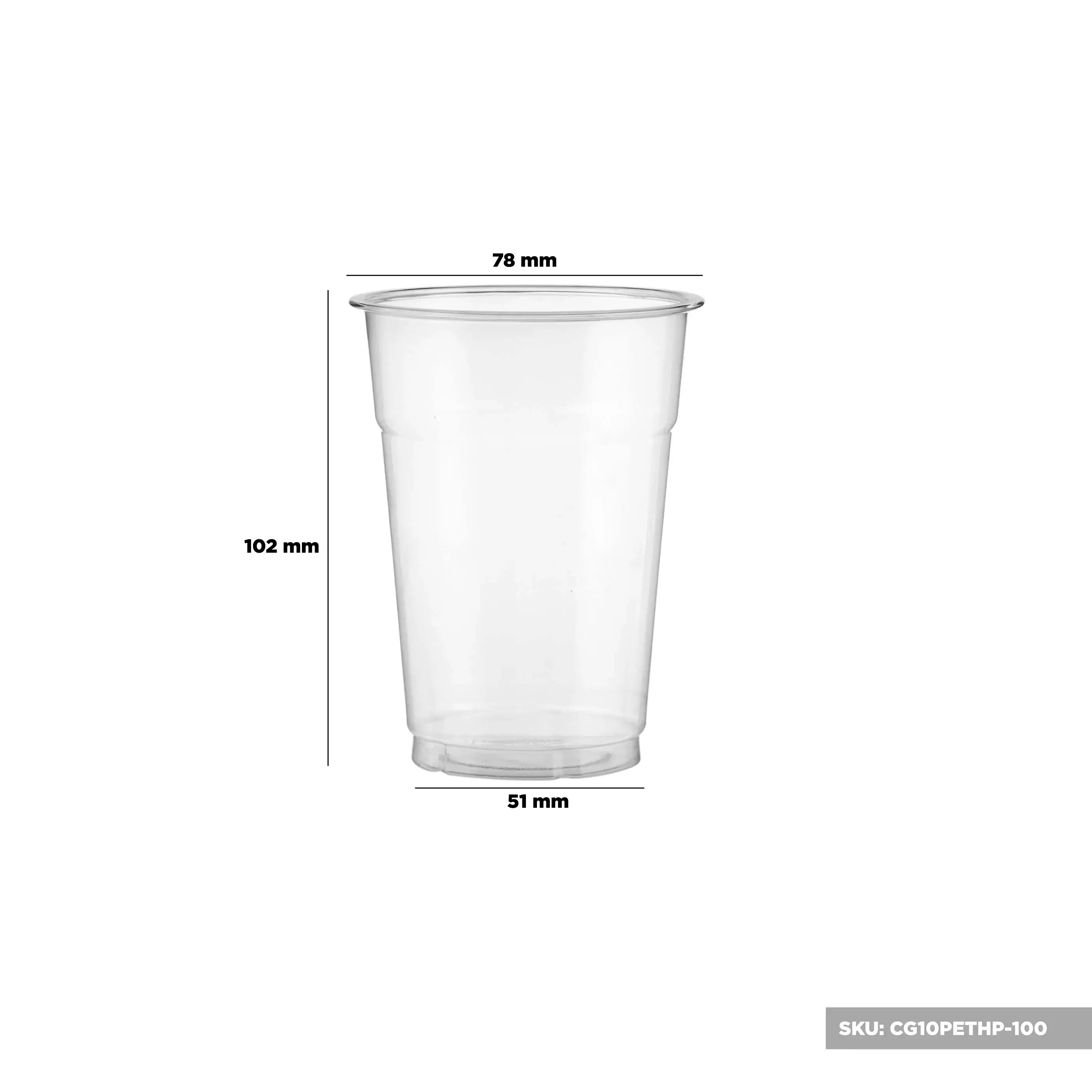 PET Clear Juice Cup 78 Diameter - hotpackwebstore.com