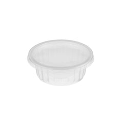 Plastic Ribbed Clear Round Container - hotpackwebstore.com