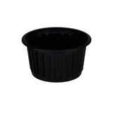 Plastic Ribbed Round Black Container - Hotpack Global