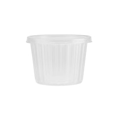 Plastic Ribbed Clear Round Container - hotpackwebstore.com