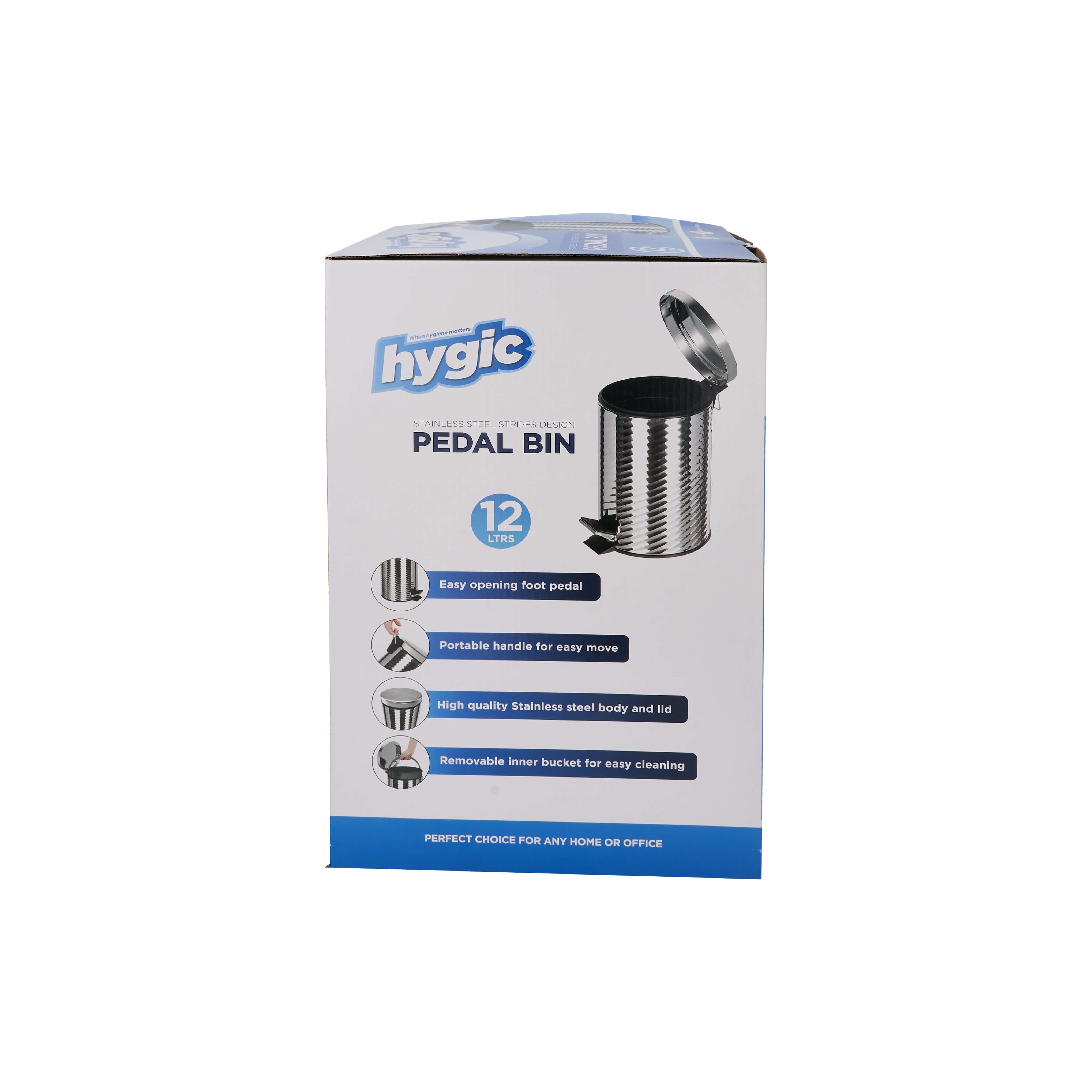 Hygic Stainless Steel Pedal Bin - hotpackwebstore.com