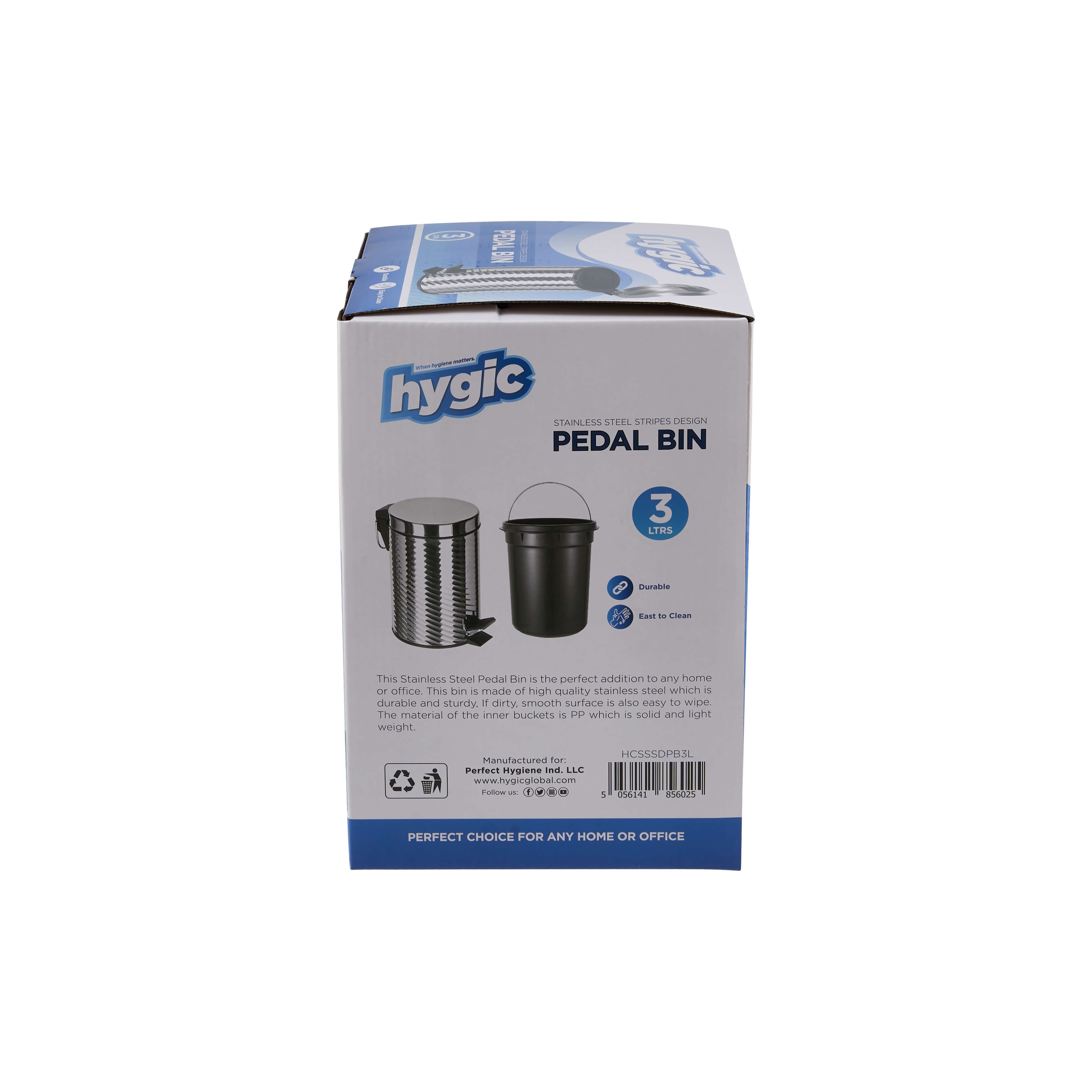 Hygic Stainless Steel Pedal Bin - hotpackwebstore.com