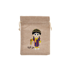 Haq Al Laila Theme Printed Jute Bag - hotpackwebstore.com