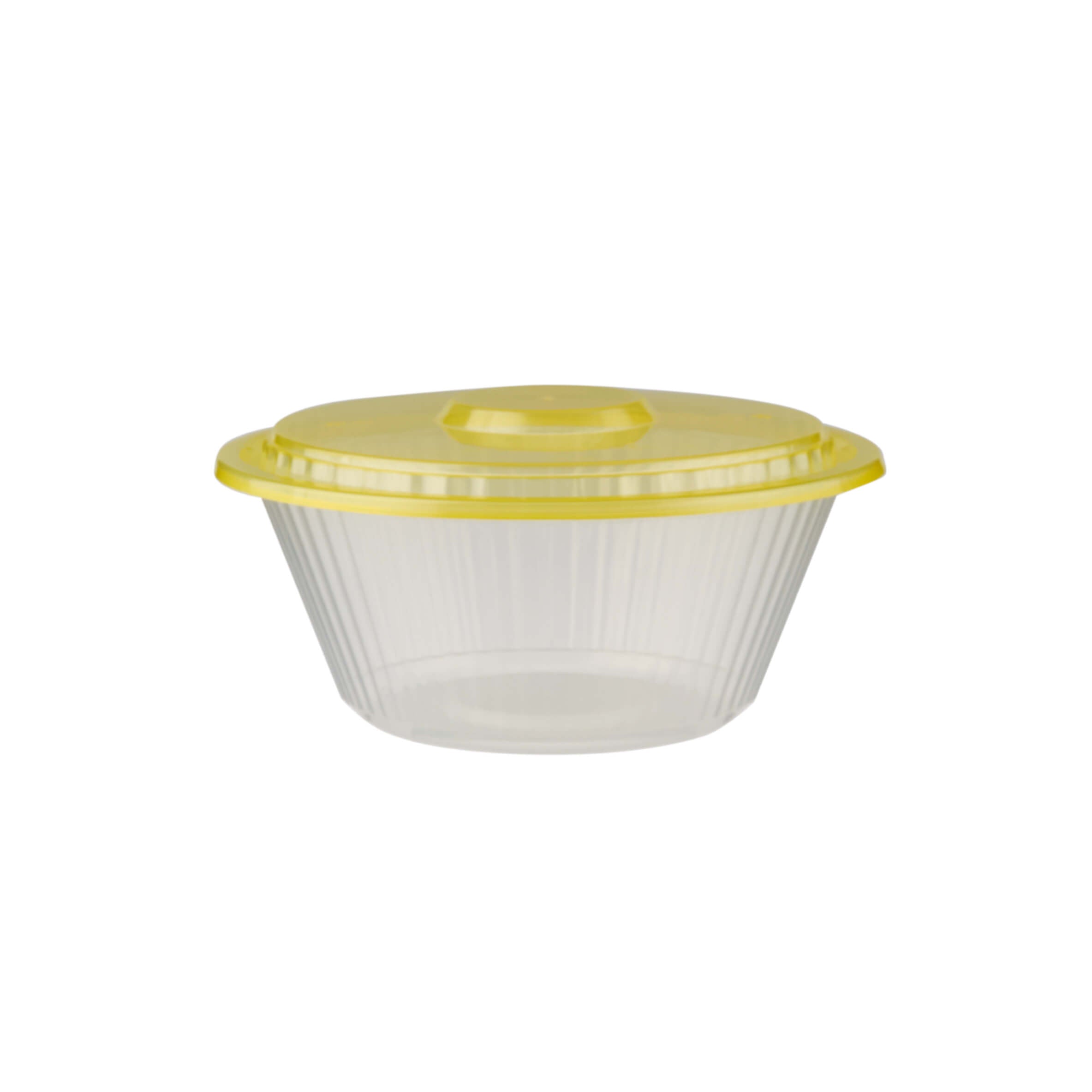 Round Ribbed Microwave Bowl With Color Lid - hotpackwebstore.com - Microwavable Containers