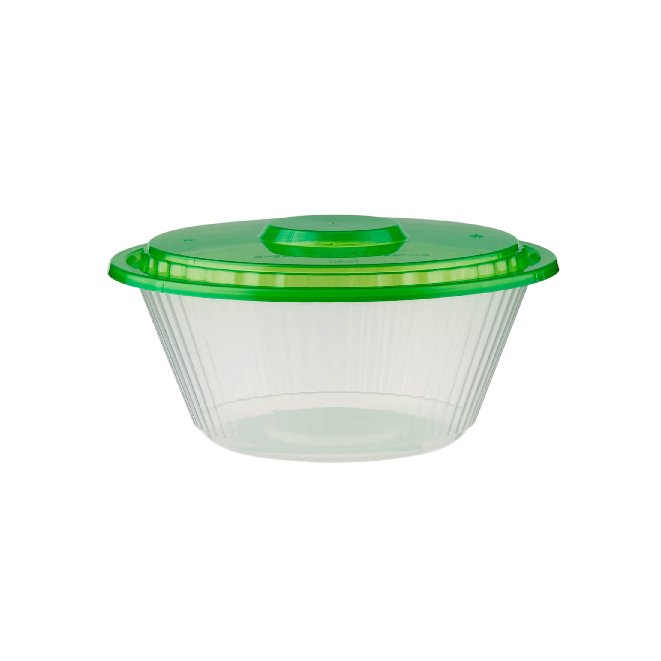 Round Ribbed Microwave Bowl With Color Lid - hotpackwebstore.com