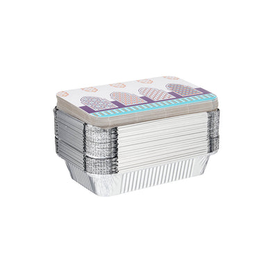 50 Pieces Offer Pack Aluminium Container With Arabic Theme Lid - hotpackwebstore.com