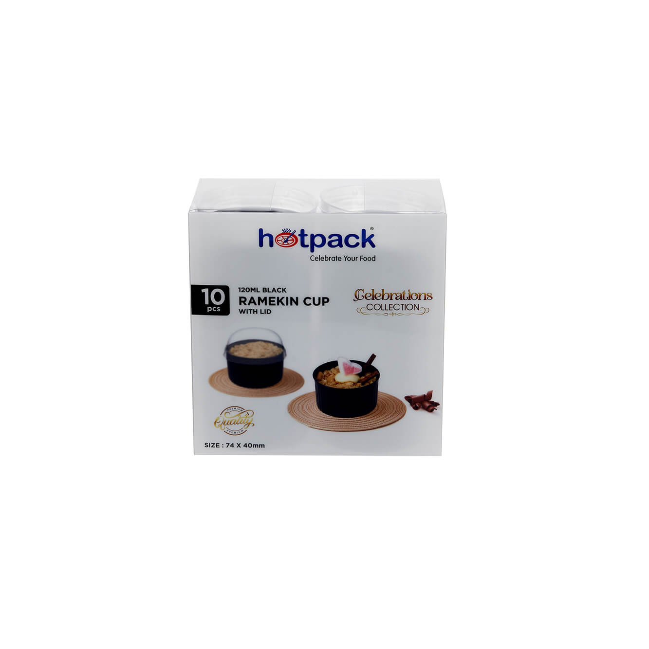 Black Ramekin Cup With Lid - hotpackwebstore.com