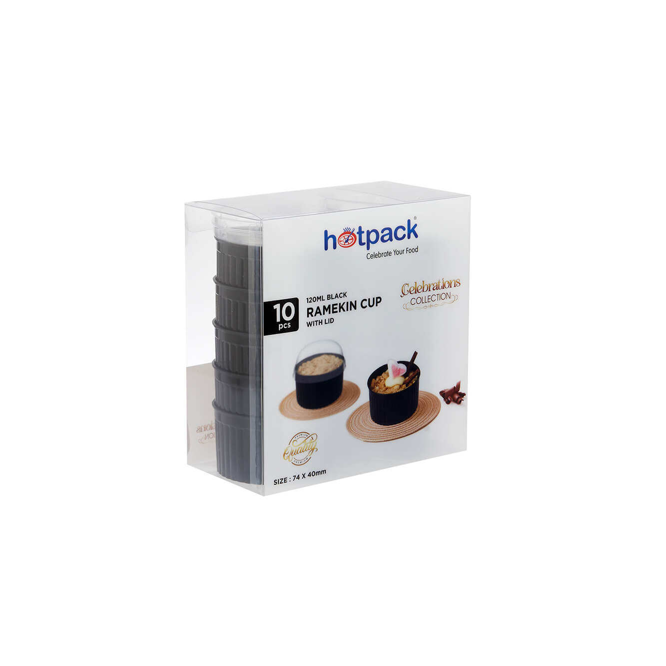 Black Ramekin Cup With Lid - hotpackwebstore.com