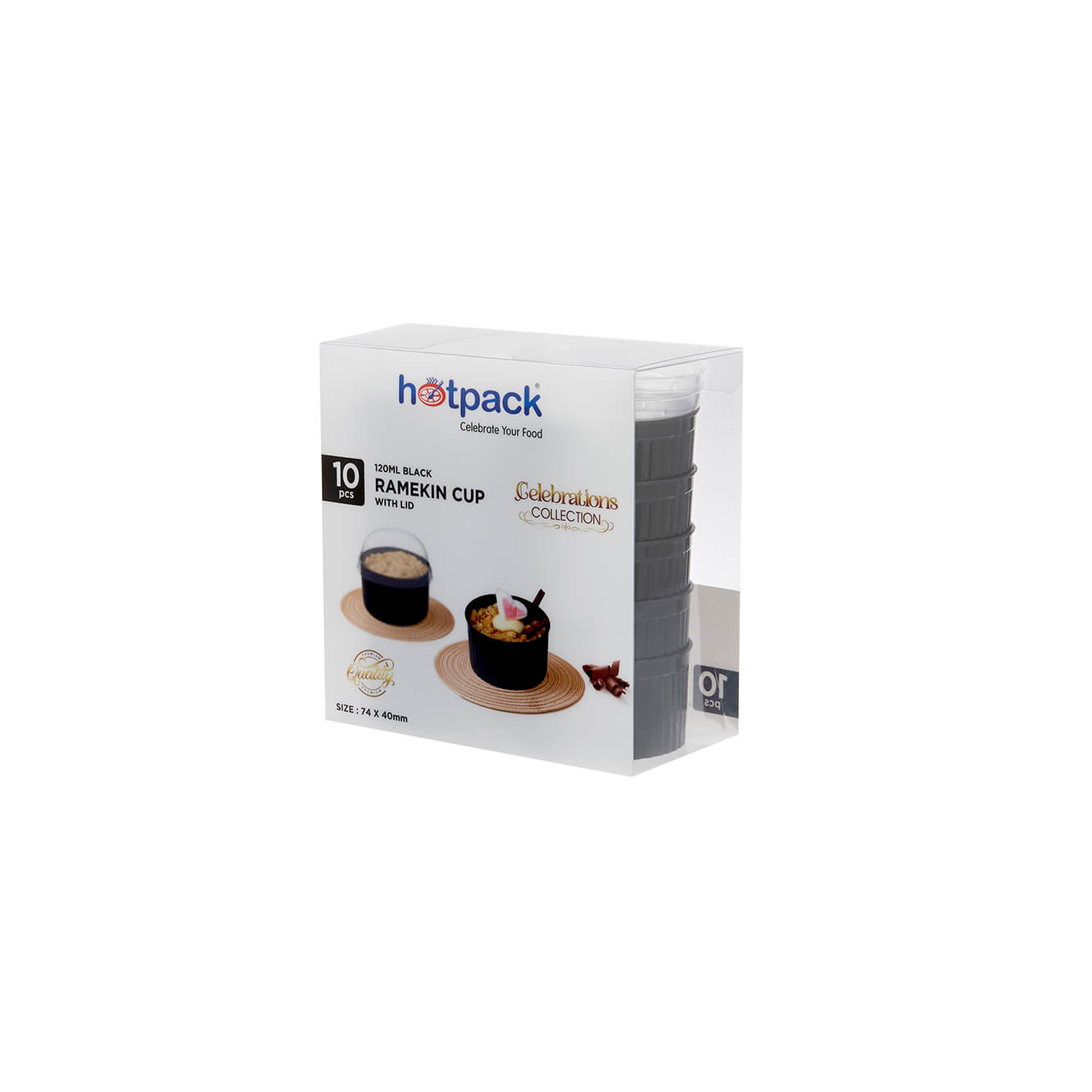 Black Ramekin Cup With Lid - hotpackwebstore.com