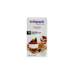 Clear Square Plastic Dessert Cup With Lid - hotpackwebstore.com