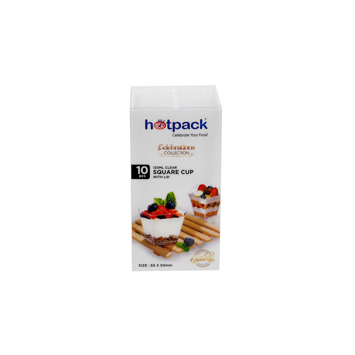 Clear Square Plastic Dessert Cup With Lid - hotpackwebstore.com