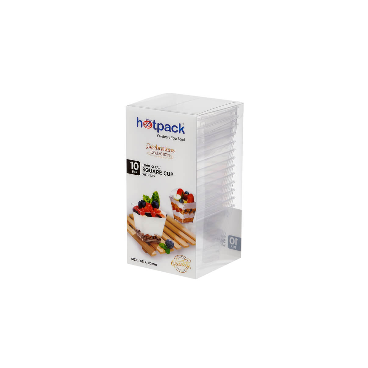 Clear Square Plastic Dessert Cup With Lid - hotpackwebstore.com
