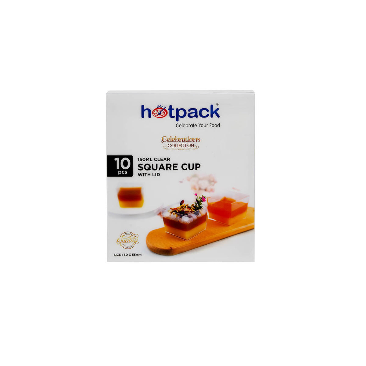 Clear Square Plastic Dessert Cup With Lid - hotpackwebstore.com