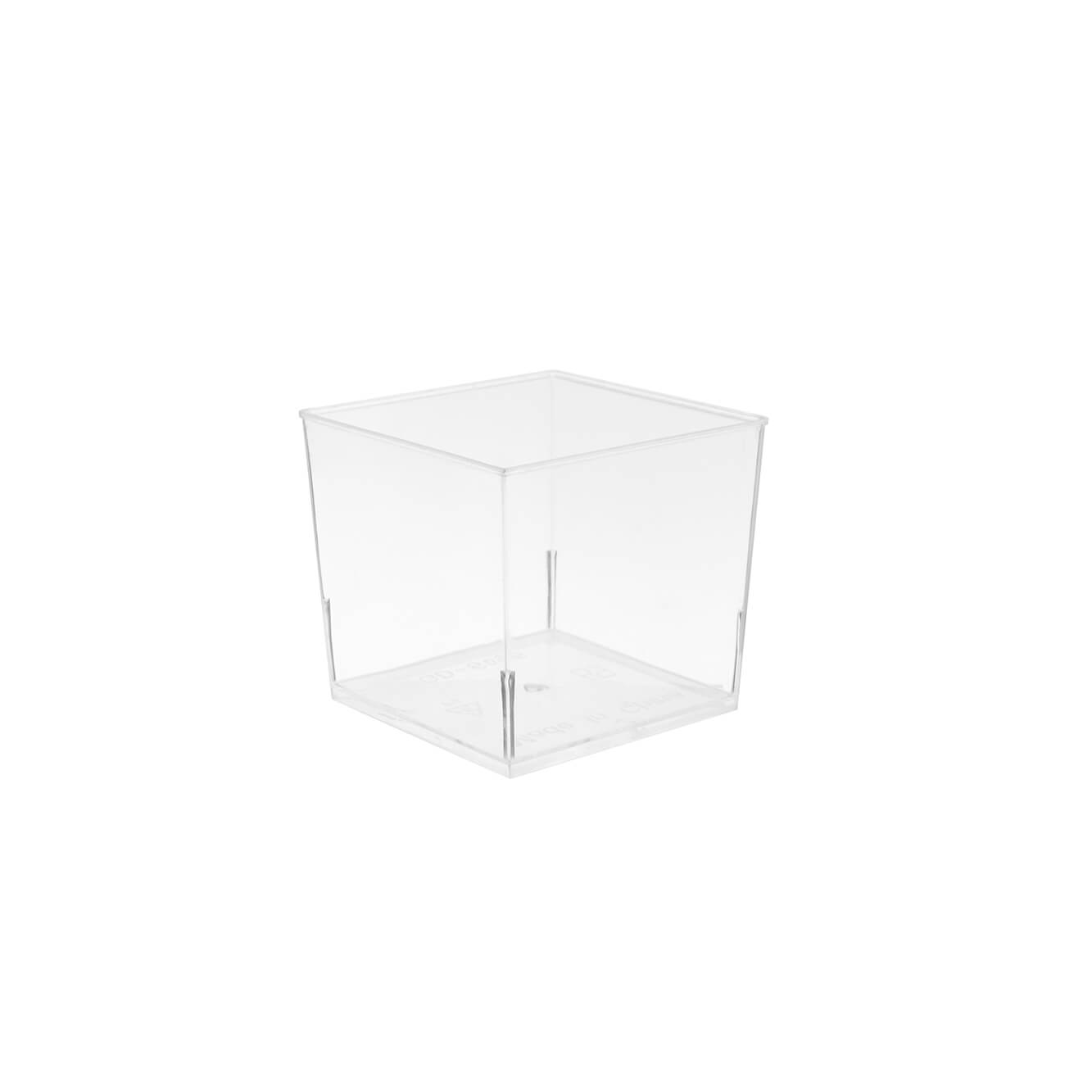 Clear Square Plastic Dessert Cup With Lid - hotpackwebstore.com