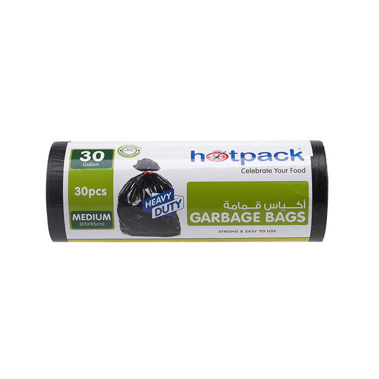 Black Heavy Duty Garbage Bag Roll - hotpackwebstore.com