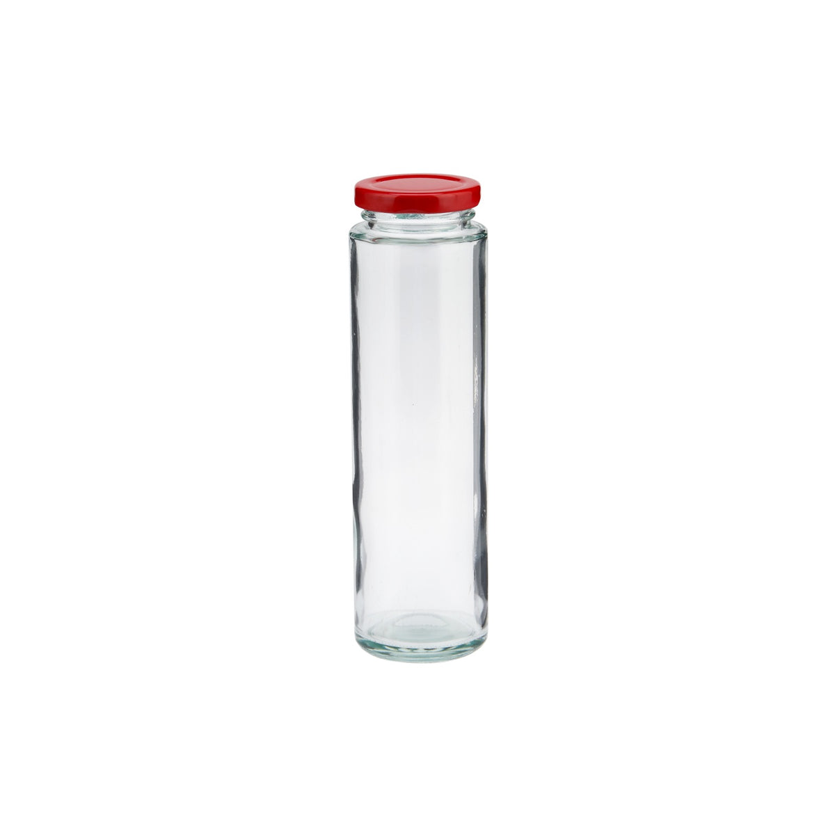 Glass Jar Tall Shape With Metal Lid