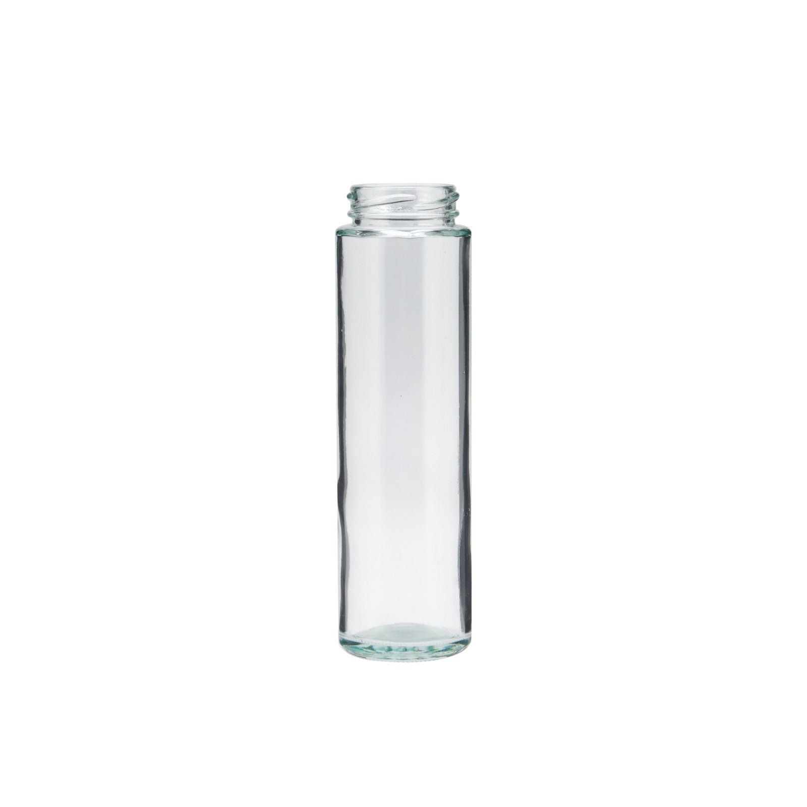Glass Jar Tall Shape With Metal Lid