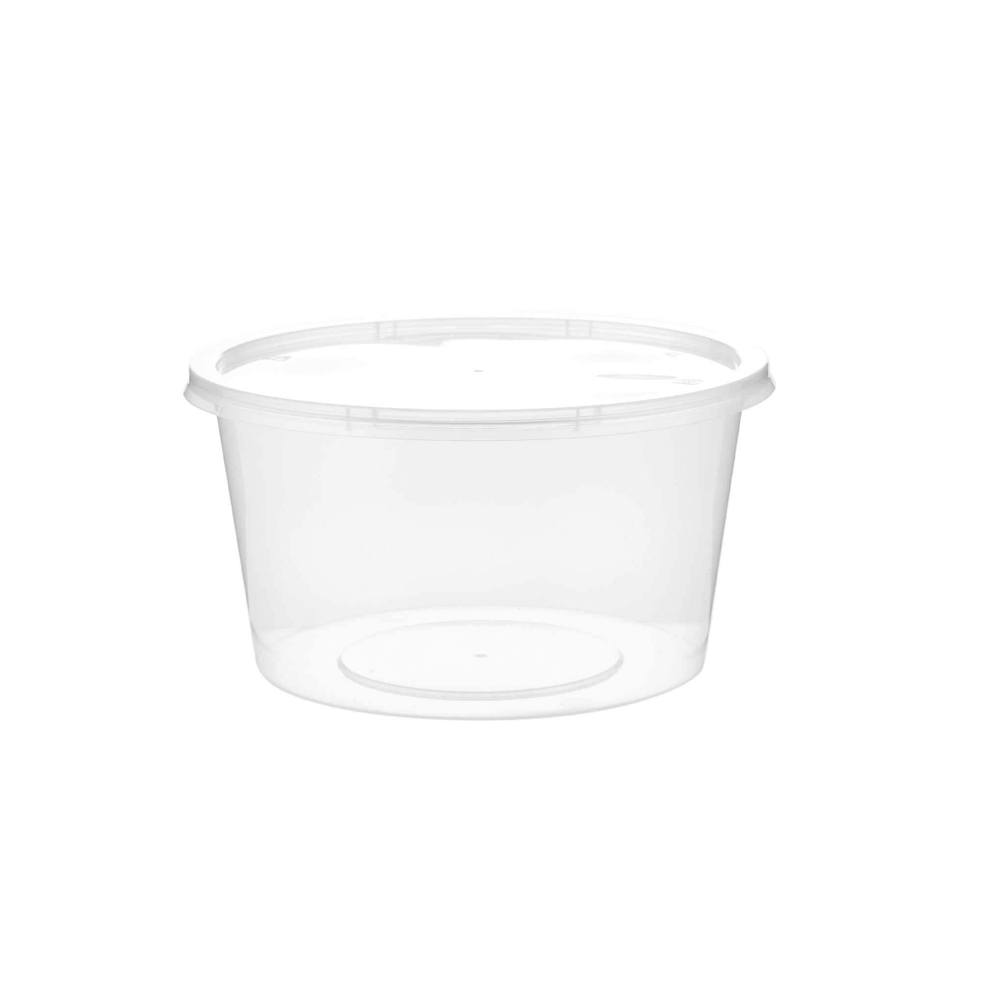 Round Microwavable Container 450 ML Base with Lid  5 Pieces - hotpackwebstore.com