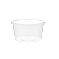 Round Microwavable Container 450 ML Base with Lid  5 Pieces - hotpackwebstore.com
