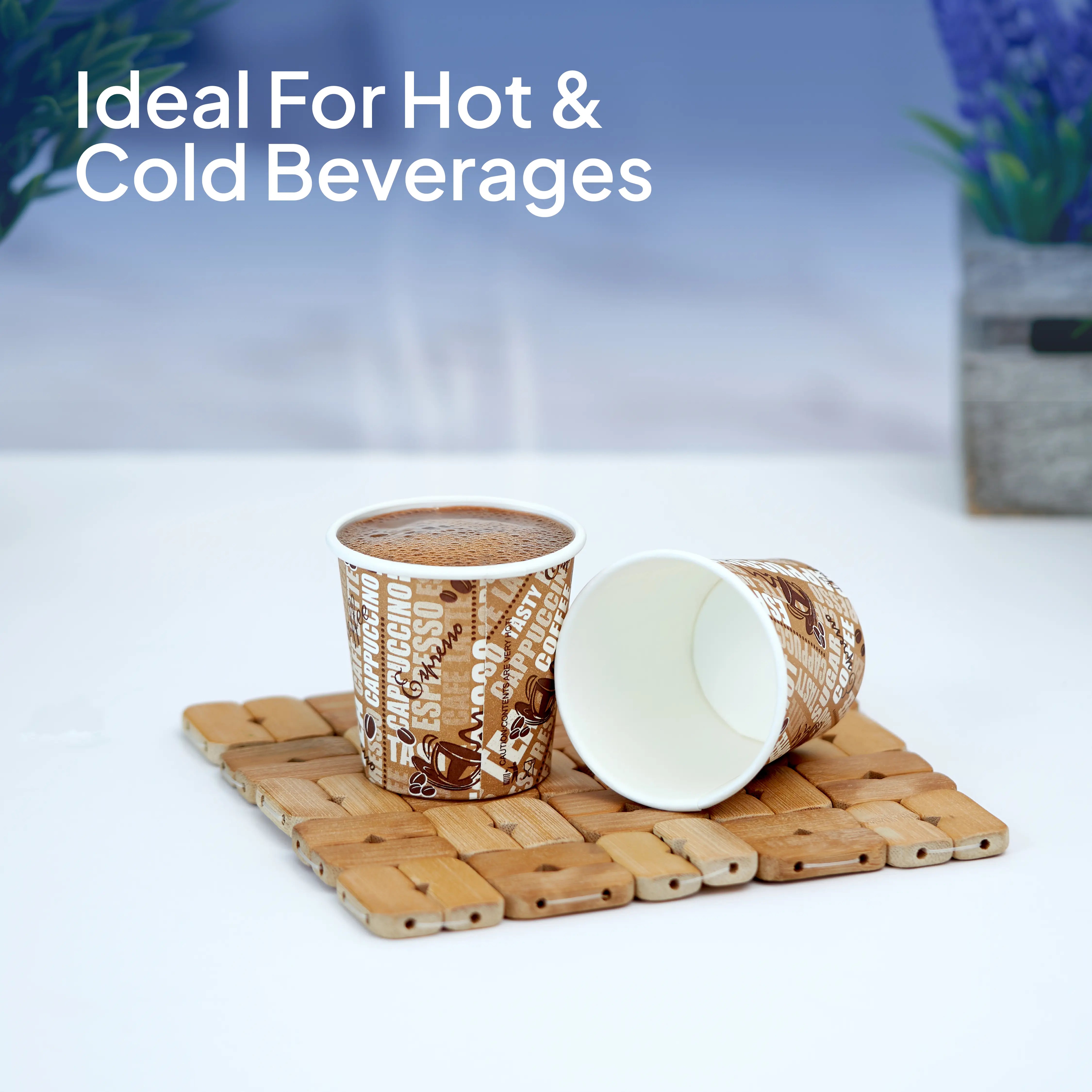 4 Oz Single Wall Printed Paper Cup 50 Pieces - hotpackwebstore.com