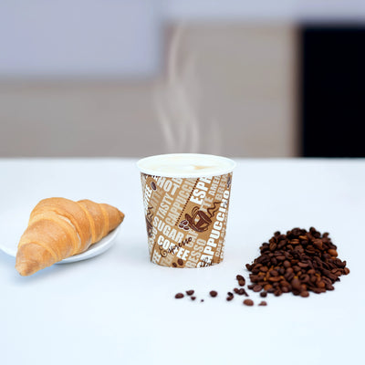 4 Oz Single Wall Printed Paper Cup 50 Pieces - hotpackwebstore.com