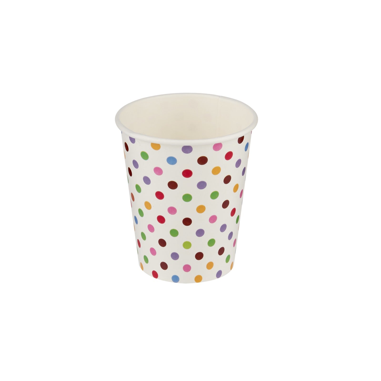 Polka Dotted Heavy Duty Single Wall Paper Cups - hotpackwebstore.com