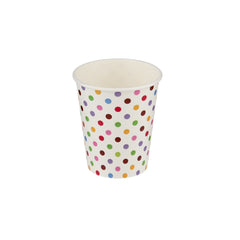 Polka Dotted Heavy Duty Single Wall Paper Cups - hotpackwebstore.com