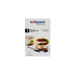 Clear Square Plastic Dessert Cup With Lid - hotpackwebstore.com