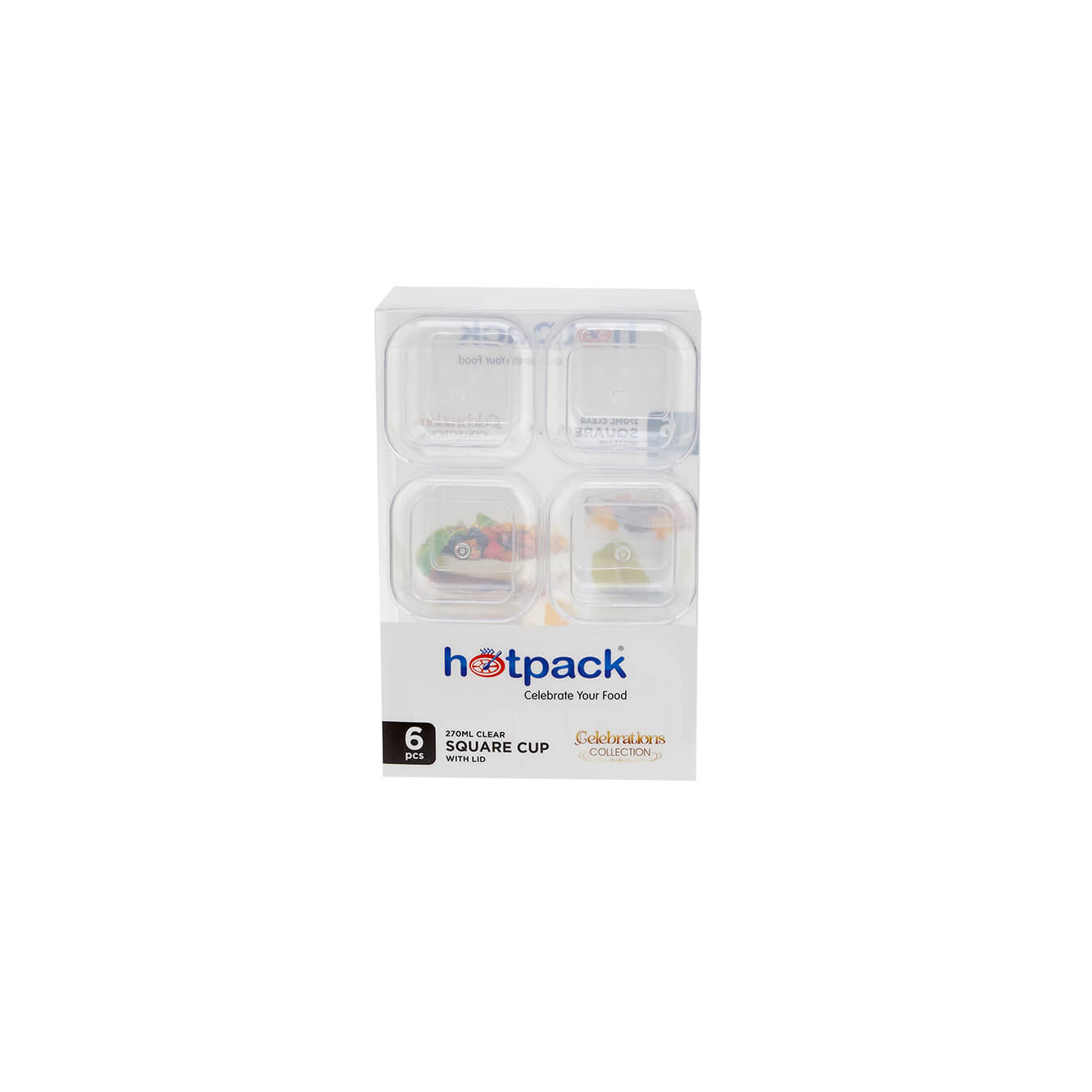 Clear Square Plastic Dessert Cup With Lid - hotpackwebstore.com