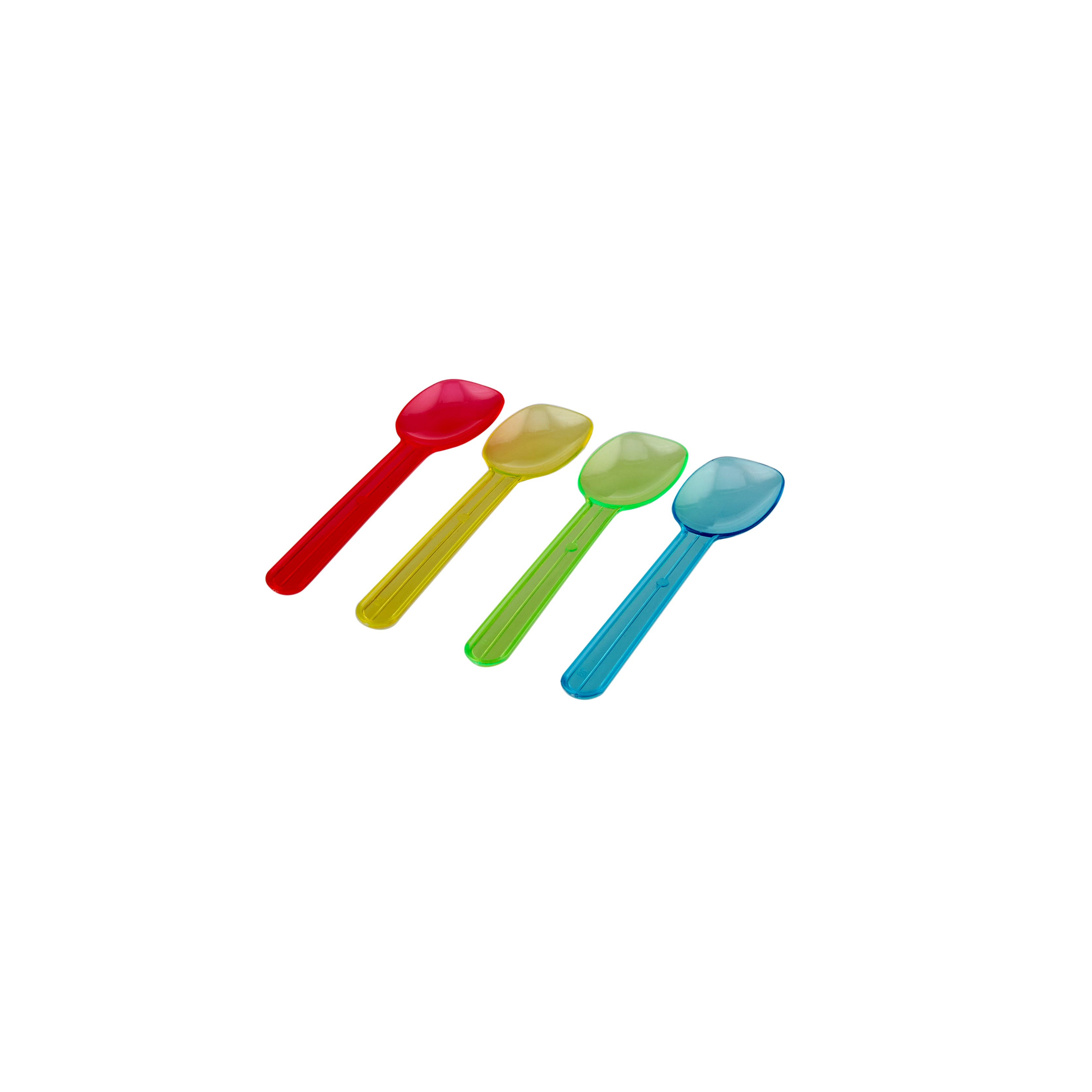 Plastic Ice Cream Spoon Mixed Color 8.2 Cm Small 10000 Pieces - hotpackwebstore.com