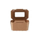 Kraft Flute Punnet Container With Window - hotpackwebstore.com