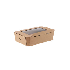 500g Kraft Flute Punnet Container With Window - Hotpack Global
