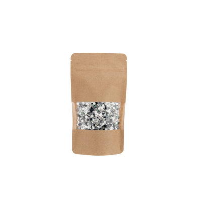 Kraft Resealable Paper Bag With Window 50 Pieces - hotpackwebstore.com