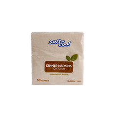 Soft n Cool Paper Folded Brown Napkin 33 X 33 cm