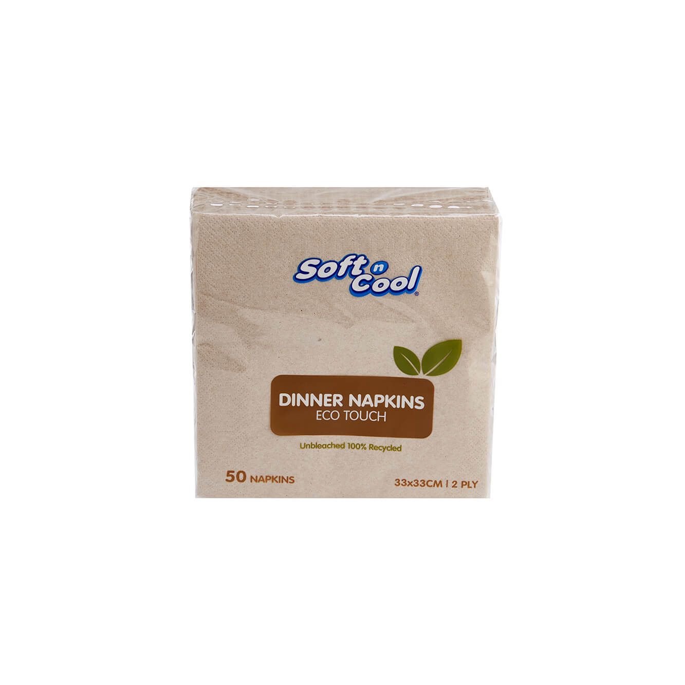 Soft n Cool Paper Folded Brown Napkin 33 X 33 cm